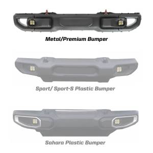 Baja Designs - Baja Designs Squadron-R Pro Fog Pocket Light Kit for Jeep (2020-25) Gladiator / (2018-25) Wrangler JL, w/ OE Rubicon Bumper - Image 2