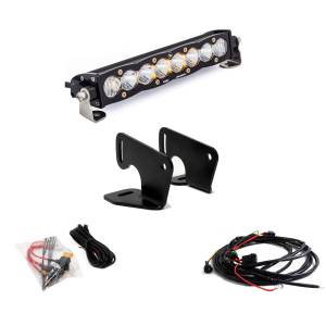 Baja Designs S8 10 Inch Hood Mount Light Bar Kit for Polaris (2020-25) RZR Pro XP / (2024) RZR Turbo R, Driving/Combo Light Pattern, Clear Lens