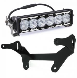 Baja Designs OnX6+ LED/Laser Hybrid 10 Inch Shock Mount Light Bar Kit for Can-Am (2017-24) Maverick X3, Driving/Combo Light Pattern, Clear Lens
