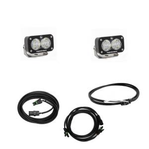 Baja Designs S2 Sport Dual Reverse Light Kit for Jeep (2018-25) Wrangler JL w/ OE Rubicon, Sahara Bumper, Wide Cornering Light Pattern, Clear Lens, Upfitter Wiring