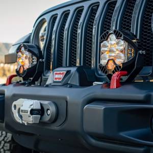 Baja Designs LP6 Pro Bumper Light Kit for Jeep (2020-25) Gladiator / (2018-25) Wrangler JL w/ OE Steel Bumper, Driving/Combo Light Pattern, Clear Lens, Toggle Wiring