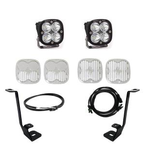 Baja Designs Squadron Sport A-Pillar Light Kit for Ford (2021-22) F-150, Spot Light Pattern, Clear Lens, Upfitter Wiring