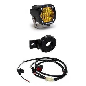 Baja Designs Moto Electric Start Pit Bike S1 Auxiliary Light Kit, Trail Light Pattern, Baha Amber Lens - Universal