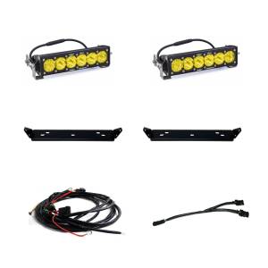 Baja Designs OnX6+ 10 Inch Dual Behind Grille Light Bar Kit for Ford (2021-25) F-150 Raptor / (2024-25) F-150 Raptor 37/R, Driving/Combo Light Pattern, Baja Amber Lens
