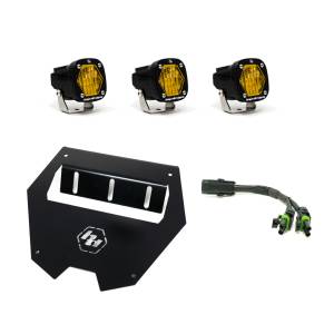 Baja Designs S1 Lower Facia Kit for Polaris (2020-24) RZR Turbo R / (2022-25) Pro R (2025) Pro S / (2020-25) Pro XP, Wide Cornering Light Pattern, Baja Amber Lens