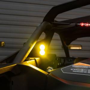 Baja Designs - Baja Designs S2 Sport Chase Light Kit for Can-Am (2024-25) Maverick R, Work/Scene Light Pattern, Baja Amber Lens - Image 3