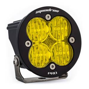 Baja Designs Squadron-R Pro Black LED Auxiliary Light Pod - Universal, Wide Cornering Light Pattern, Baja Amber Lens