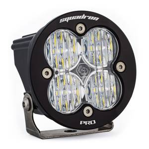 Baja Designs Squadron-R Pro Black LED Auxiliary Light Pod - Universal, Wide Cornering Light Pattern, Clear Lens