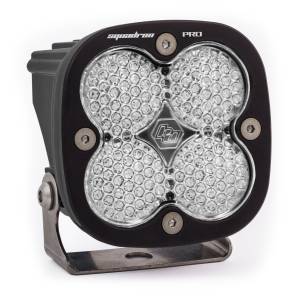Baja Designs Squadron Pro Black LED Auxiliary Light Pod - Universal, Work/Scene Light Pattern, Clear Lens
