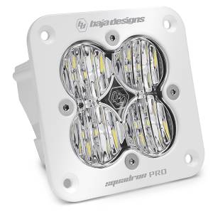 Baja Designs Squadron Pro White Flush Mount LED Auxiliary Light Pod - Universal, Wide Cornering Light Pattern, Clear Lens