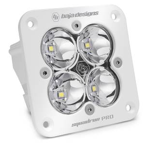 Baja Designs Squadron Pro White Flush Mount LED Auxiliary Light Pod - Universal, Spot Light Pattern, Clear Lens