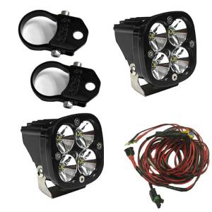 Baja Designs PowerSports Squadron Pro Vertical Mount Light Kit - Universal, Driving/Combo Light Pattern, Clear Lens, 2 Inch Mount
