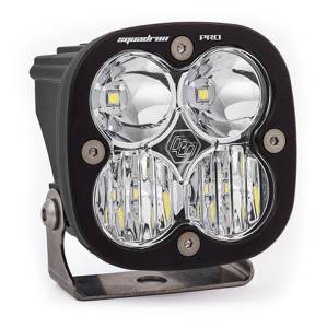 Baja Designs Squadron Pro Black LED Auxiliary Light Pod - Universal, Driving/Combo Light Pattern, Clear Lens
