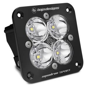 Squadron Sport Black Flush Mount LED Auxiliary Light Pod - Universal (Work/Scene Light Pattern, Clear Lens)