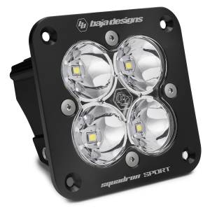 Squadron Sport Black Flush Mount LED Auxiliary Light Pod - Universal (Spot Light Pattern, Clear Lens)