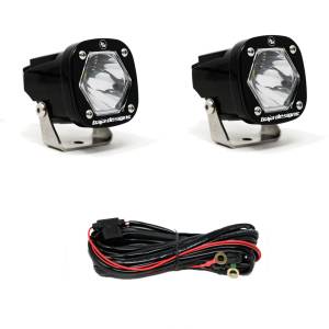 Baja Designs S1 Spot LED Auxiliary Light Pod w/ Mounting Bracket, Pair, Spot Light Pattern, Clear Lens - Universal