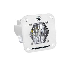 Baja Designs - Baja Designs S1 LED Auxiliary Light Pod, Flush Mount, White, Wide Cornering Light Pattern, Clear Lens - Universal - Image 1