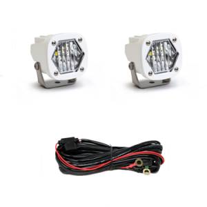 Baja Designs - Baja Designs S1 LED Auxiliary Light Pod Pair, White, Wide Cornering Light Pattern, Clear Lens - Universal - Image 1