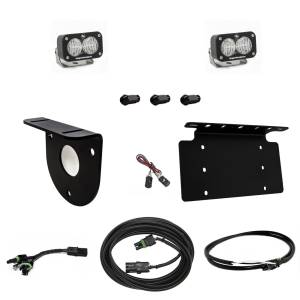 Baja Designs S2 Sport Dual Reverse Light Kit for Ford (2021-25) Bronco, Wide Cornering Light Pattern, Clear Lens, Upfitter Wiring, w/ License Plate Mount