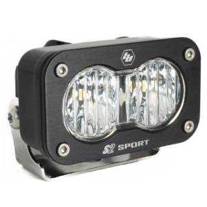 Baja Designs S2 Sport Black LED Auxiliary Light Pod - Universal (Wide Cornering Light Pattern, Clear Lens)