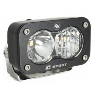 Baja Designs S2 Sport Black LED Auxiliary Light Pod - Universal (Driving/Combo Light Pattern, Clear Lens)