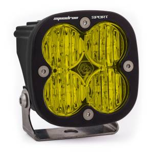 Baja Designs Squadron Sport Black LED Auxiliary Light Pod - Universal (Wide Cornering Light Pattern, Baja Amber Lens)