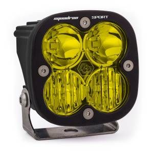 Baja Designs Squadron Sport Black LED Auxiliary Light Pod - Universal (Driving/Combo Light Pattern, Baja Amber Lens)