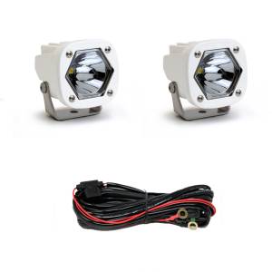 Baja Designs - Baja Designs S1 LED Auxiliary Light Pod, White, Pair, Spot Light Pattern, Clear Lens - Universal - Image 1