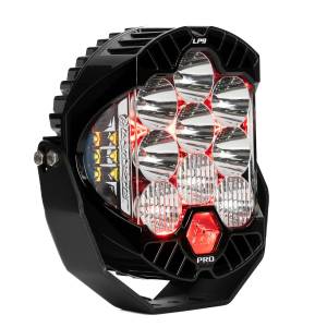 Baja Designs LP9 Pro LED Auxiliary Light Pod, Driving/Combo Light Pattern, Clear Lens, Red Backlight - Universal