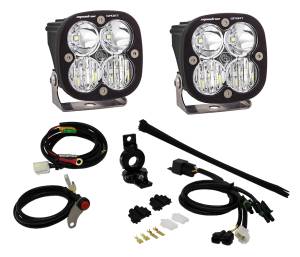 Baja Designs Adventure Bike Squadron Sport Auxiliary Light Kit - Universal (Driving/Combo Light Pattern, Clear Lens, 1 Inch Mount)