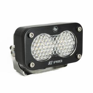 Baja Designs S2 Pro Black LED Auxiliary Light Pod - Universal, Work/Scene Light Pattern, Clear Lens