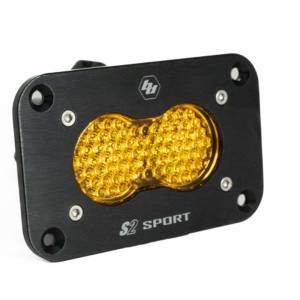 Baja Designs S2 Sport Black Flush Mount LED Auxiliary Light Pod - Universal (Work/Scene Light Pattern, Baja Amber Lens)