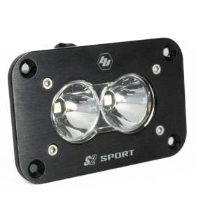 Baja Designs S2 Sport Black Flush Mount LED Auxiliary Light Pod - Universal (Spot Light Pattern, Clear Lens)