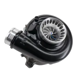 KC Turbos Jetfire Turbo for Ford (2004-07) 6.0L Power Stroke, (Standard, 13 Blade (No Whistle), Stage 1, Jet Black)