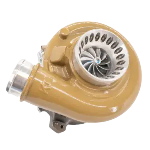 KC Turbos Jetfire Turbo for Ford (2004-07) 6.0L Power Stroke, (Standard, 13 Blade (No Whistle), Stage 1, Metallic Gold)