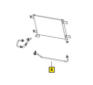 Mopar - Mopar Transmission Cooler Jumper Line for Ram (2013-18) 2500/3500/4500/5500 6.7L Cummins (long side) - Image 2
