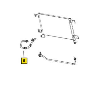 Mopar - Mopar Transmission Cooler Jumper Line for Ram (2013-18) 2500/3500/4500/5500 6.7L Cummins (short side) - Image 5