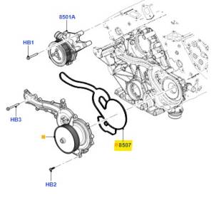 Ford Genuine Parts - Ford Motorcraft Water Pump Gasket (2011-26) 6.7L Powerstroke - Image 3