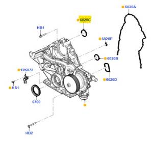 Ford Genuine Parts - Ford Motorcraft Timing Cover Gasket (2011-26) 6.7L Powerstroke (upper) - Image 2