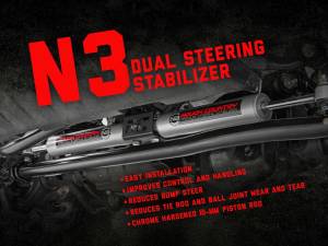 Rough Country - Rough Country Dual Steering Stabilizer Kit for Dodge (2003-12) 2500 & (03-13) 3500, 4wd w/ 2-8" Lift - Image 3