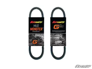 SuperATV Heavy-Duty CVT Drive Belt for Polaris (2017-26) RZR (OEM# 3211227) Mud Monster Style
