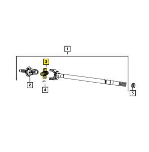 Mopar - Mopar Front Axle U-Joint for Dodge (2003-09) 2500 & 3500 Ram Trucks (Left or Right) - Image 2