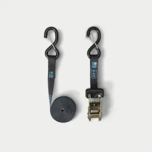 DECKED Rachet Straps - Standard Ratchet Straps w/ DECKED Logo - one (1) set of two (2) - Black