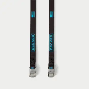 Decked - DECKED Cam Straps - Standard Rafting Straps w/ DECKED Logo - one (1) set of two (2) - Black - Image 4