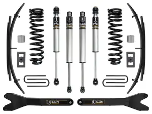 ICON 2.5" Lift, Stage 1 Suspension System w/ Radius Arms and Expansion Packs for Ford (2023-25) F-250/F-350 Super Duty 4WD, Gas