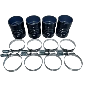 S&B - S&B  4" x 6" Intercooler Boot w/ Clamps for most Freightliner, Peterbilt and Kenworth (Set of 4) - Image 1