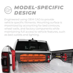 Putco - Putco MOLLE Panel for Ford (2022-26) Maverick (4'4" Bed, Tailgate Panel) - Image 3