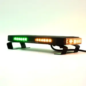 Putco - Putco 16" Green Hornet LED Stealth Rooftop Strobe Light Bar (Amber, White & Green) - 16" Tri-Color Strobe Lights - Image 7