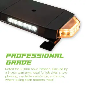 Putco - Putco 36" Green Hornet LED Stealth Rooftop Strobe Light Bar (Amber, White & Green) - 36" Tri-Color Strobe Lights - Image 5