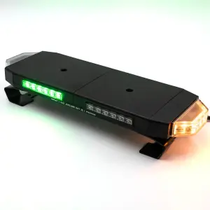 Putco - Putco 48" Green Hornet LED Stealth Rooftop Strobe Light Bar (Amber, White & Green) - 48" Tri-Color Strobe Lights - Image 1